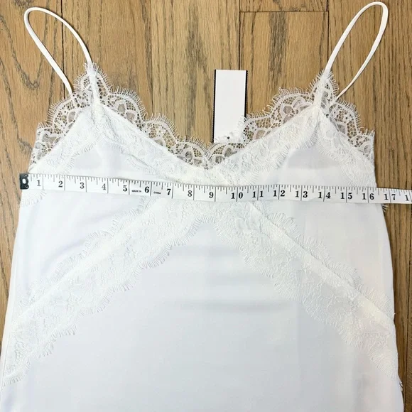 NWT LUSH Women’s White Lace Trim Cami Top Size Small - Picture 10 of 12